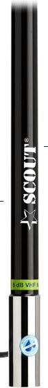 SCOUT KS-43 Black Edition - фибергласовая антенна VHF-диапазона 6 дБ