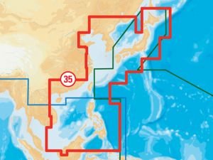 Навигационная карта Navionics Gold "Японское побережье,Жёлтое и Восточно-Китайское моря"(код 35XG)