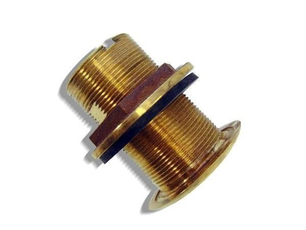 Bronze fitting for long body retractable speed or depth transducer
