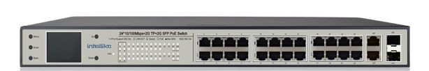 INT-VNST1007-131 - 24-х портовый сетевой неуправляемый коммутатор с PoE (+2 SFP)