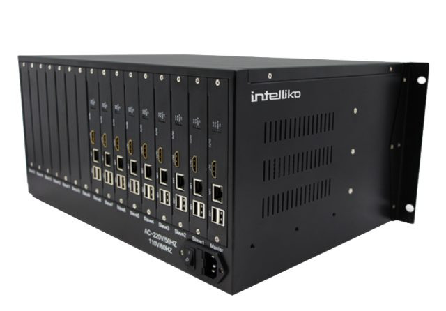 INT-VNST1007-127 (FA100-DSWC-NM1X6): Матричный сетевой контроллер видеостены (6 плат видеовывода)