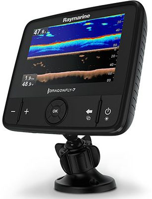 Dragonfly-7 Pro 7" Sonar GPS with CHIRP DownVision &amp; CPT-DVS Transom Mount Transducer, No Chart