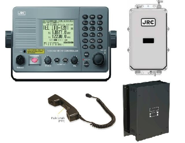 Jrc jss-2150 пв/кв радиоустановка 150 вт (трансивер+контроллер+телефонная трубка)