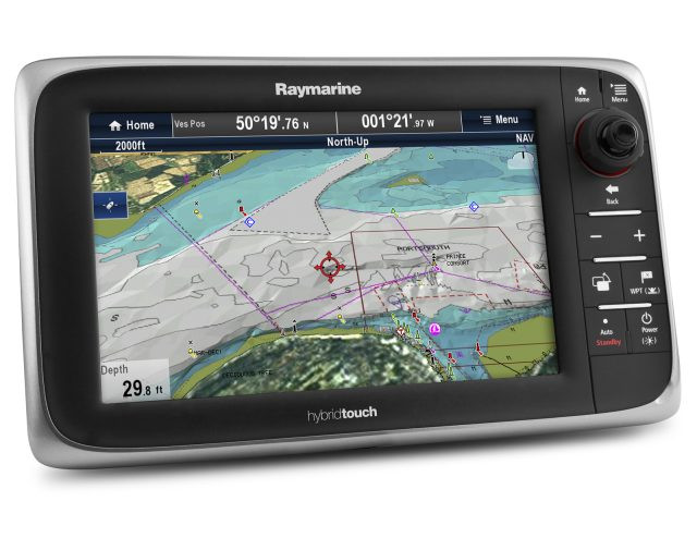 Raymarine e97 9 mfd with fishfinder