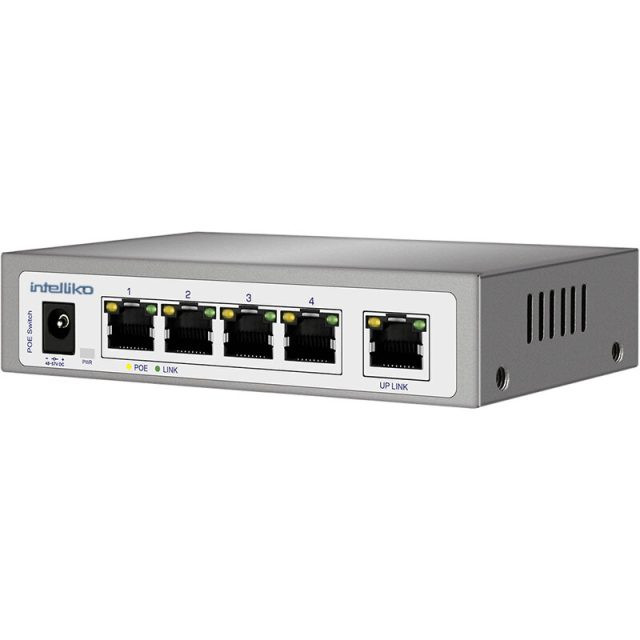 INT-NST1004-101: 4-х портовый сетевой неуправляемый коммутатор с PoE
