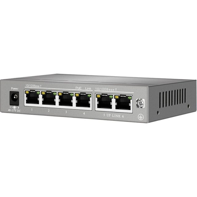 INT-NST1004-102: 4-х портовый сетевой неуправляемый коммутатор с PoE