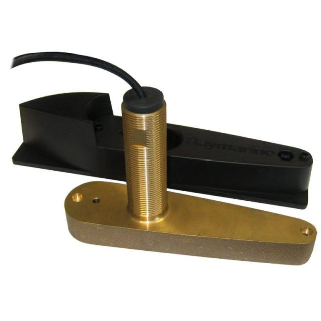 CPT-120 Bronze Through Hull CHIRP Transducer with High Speed Fairing, Depth &amp; Temp, Direct connect to CP100 &amp; xx8 MFDs (10m cable)