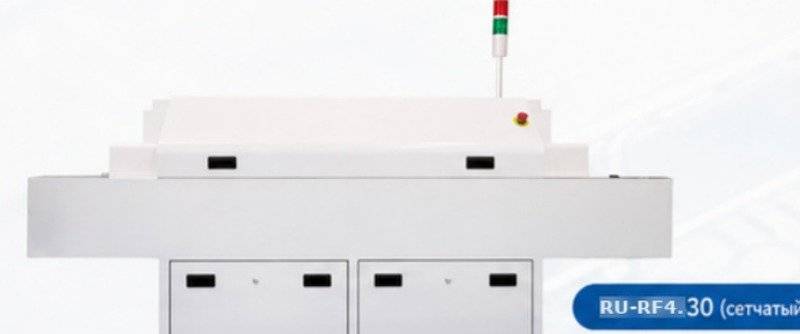 Конвекционная печь оплавления RU-RF430 с сетчатым транспортёром